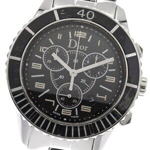 Dior crystal CD114317 Chronograph Date black Dial Quartz Men's Watch_897362